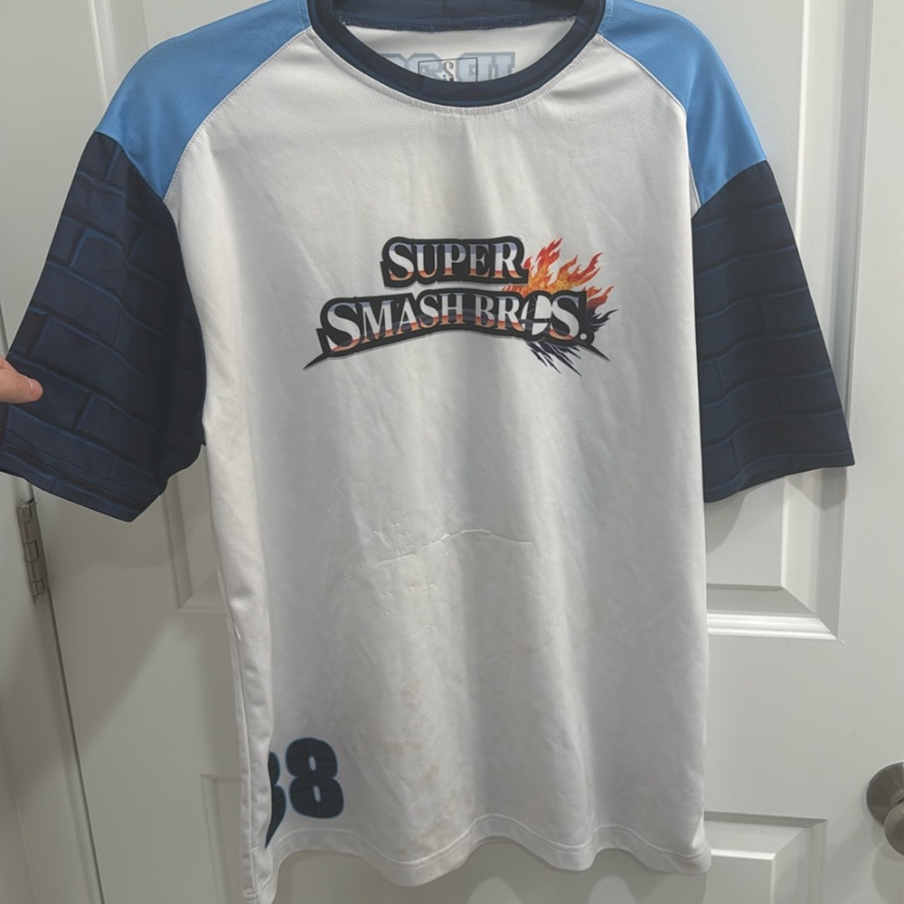Super smash bros athletic t shirt with characters flawed
